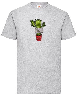 RUIT OF THE LOOM T-shirt με στάμπα K5531 ΓΚΡΙ ΜΕΛΑΝΖΕ